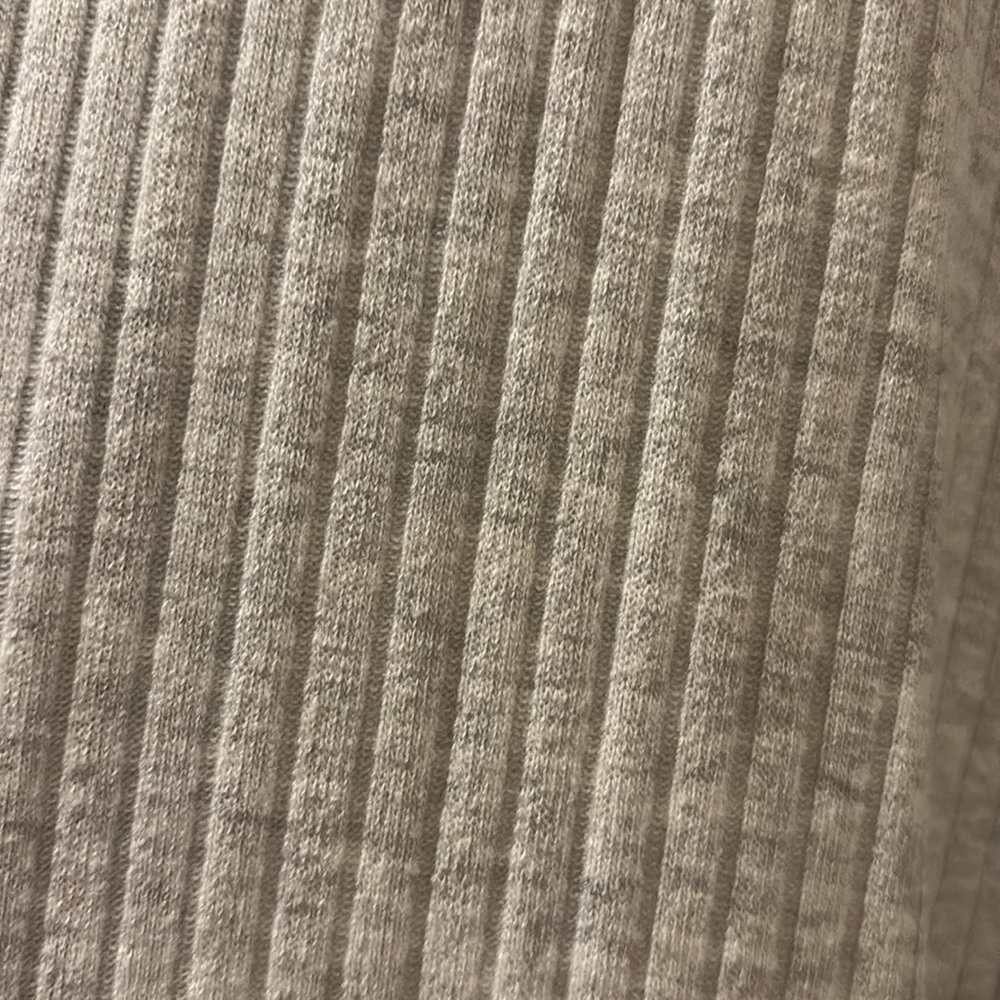 Lands' End Gray open Cardigan Sweater Lightweight Knit - size medium - ribbed - Picture 4 of 5